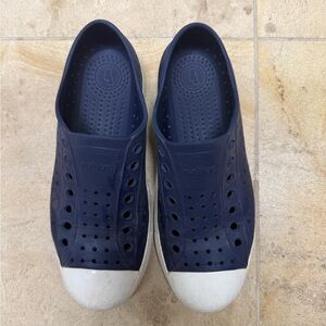 Native Men's Navy and White Jefferson Slip-On Sneakers